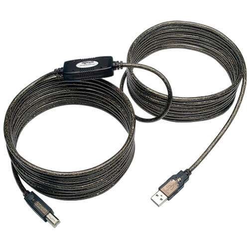 TRIPPLITE U042-025 USB 2.0 A/B ACTIVE REPEATER CABLE (M/M), 25-FT.- U042-025
