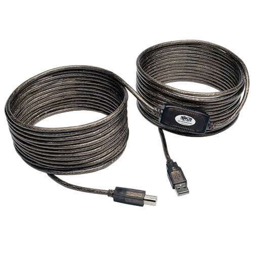 TRIPPLITE U042-036 USB 2.0 A/B ACTIVE REPEATER CABLE (M/M), 36-FT.- U042-036