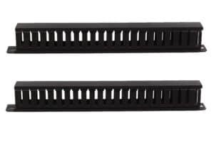 1U 24 Slot Rack Mount Horizontal Cable Manager Duct Raceway for 19" Server Rack