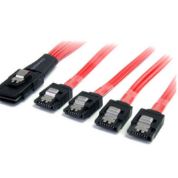 StarTech SAS8087S4100 SFF-8087 to 4x Latching SATA - SAS Cables
