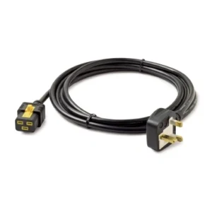 Power Cord, AP8756 Locking C19 to BS1363A (UK), 3.0m