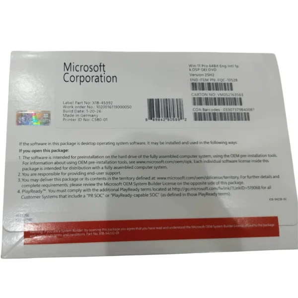 Microsoft Windows 11 Pro 64-bit License for 1 Device in Dubai, UAE | FQC-10528